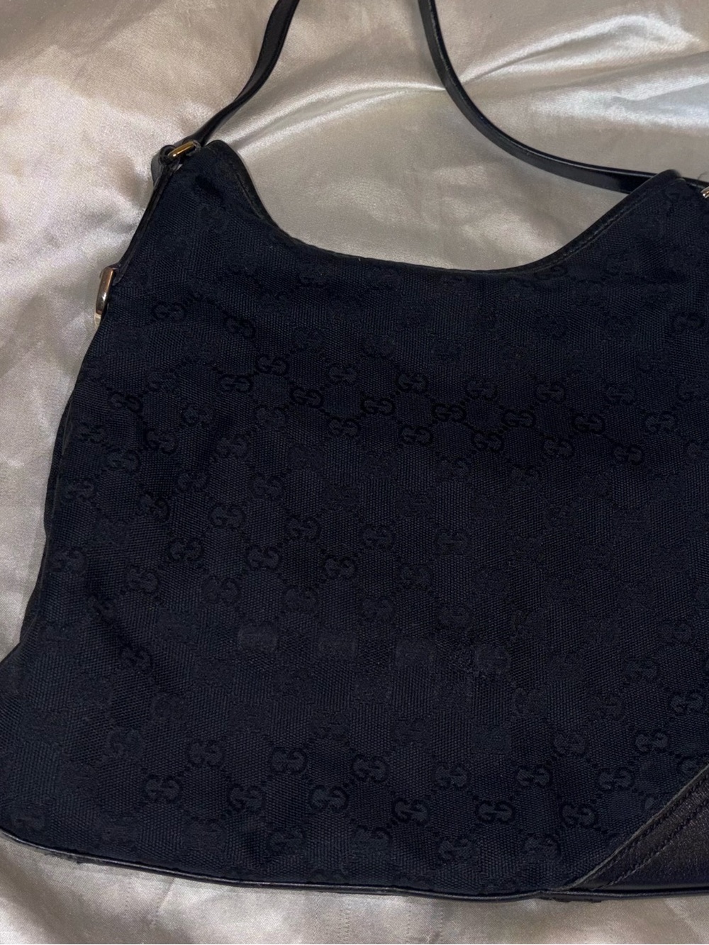 Black Designer Gucci 'New Britt' Hobo bag